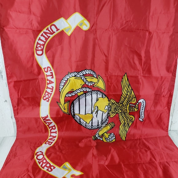 United States Marine Corps red nylon flag 2 grommets 3' x 5' - Picture 6 of 6